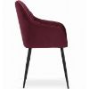 Obrazek Zestaw 2 Krzeseł Nugat Bordo Aksamit/Nogi Czarn