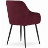 Obrazek Zestaw 2 Krzeseł Nugat Bordo Aksamit/Nogi Czarn
