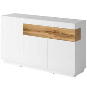 Obrazek Komoda Silke 43 dąb wotan/biały połysk