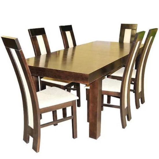 Obrazek Zestaw stół i krzesła Seul 1+6 ST20 160/90+40F wenge W76 tap.A6