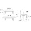 Obrazek Zestaw stół i krzesła Seul 1+6 ST20 160/90+40F wenge W76 tap.A6