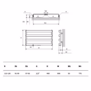 Obrazek Grzejnik łazienkowy Meteor biały