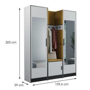 Obrazek Garderoba Roj 12 biała + Kronos 01 miodowa