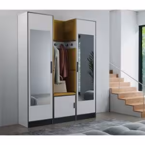 Obrazek Garderoba Roj 12 biała + Kronos 01 miodowa