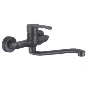 Obrazek Bateria zlewozmywakowa ścienna Rema Black 