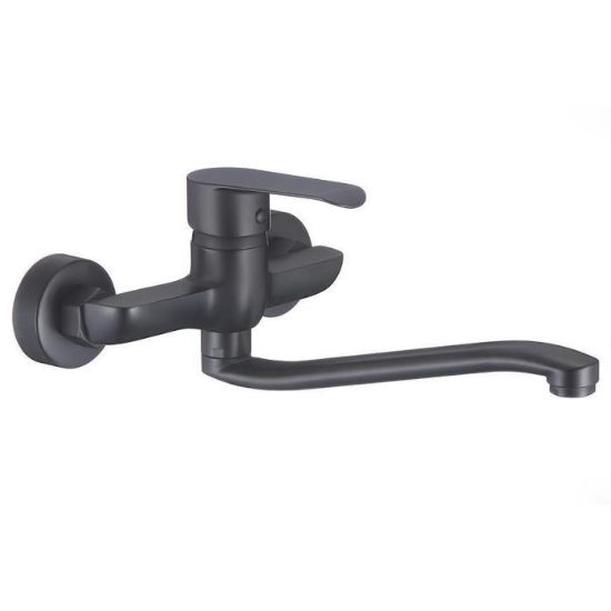 Obrazek Bateria zlewozmywakowa ścienna Rema Black 