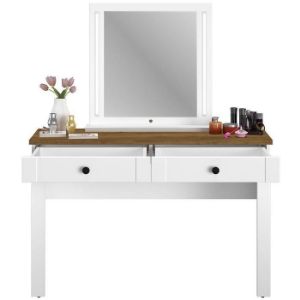 Obrazek Biurko/Toaletka Lille 16 Biały Mat/Dąb Lefkas