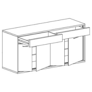 Obrazek Komoda M8 Mediolan Natural Hikora 