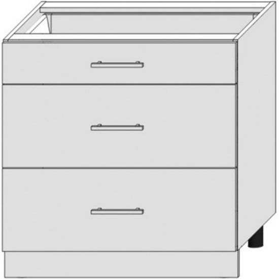 Obrazek  Szafka Kuchenna Bono D80s/3 Biała Alaska/Biały 