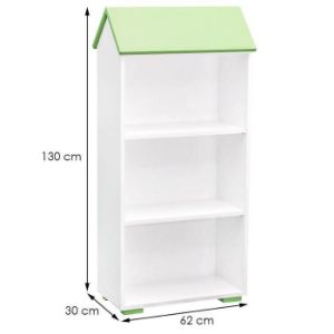 Obrazek Regał Bb02 3p Biały plus Zielony