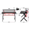 Obrazek Biurko Gamingowe HZ-HERO 5.0 RED