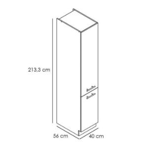 Obrazek Szafka kuchenna Denis d40sł 2133 pl 2fr czarny mat/biały 