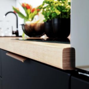 Obrazek Szafka kuchenna Denis d40sł 2133 pl 2fr czarny mat/biały 