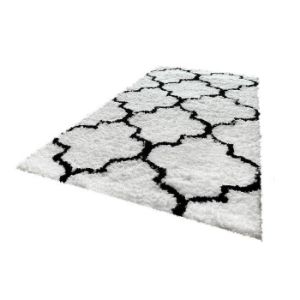 Obrazek Dywan Shaggy Sonic 1.4/1.9 Psr-13552 white/black