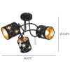 Obrazek Lampa 15448-3D czarno-złota LW3