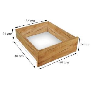 Obrazek Komplet Szuflad (2SZT) 100 Dąb Craft Złoty