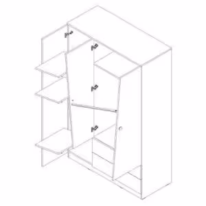 Obrazek Szafa Nero 03 120 – Szary Połysk