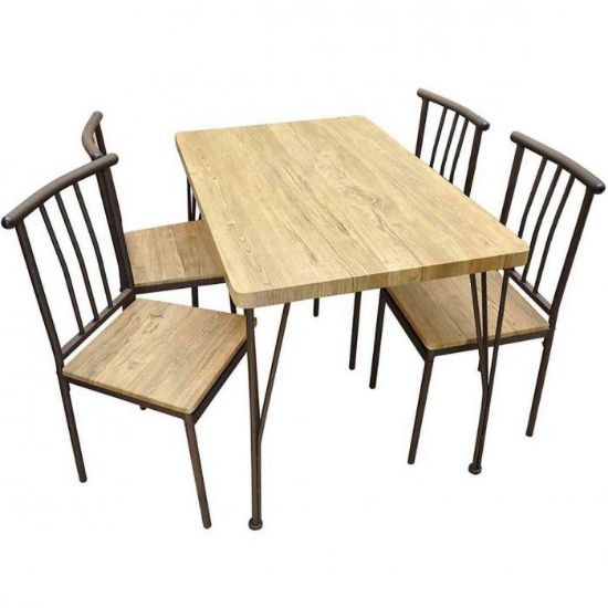 Obrazek Zestaw stół i krzesła Bolek D01150 1+4  brązowy– dąb
