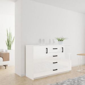 Obrazek  Komoda Bahli Biały/Biały Połysk 