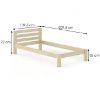 Obrazek Łóżko Sosna LK127–100x200 surowy