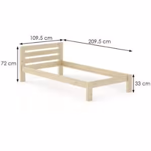 Obrazek Łóżko Sosna LK127–100x200 surowy