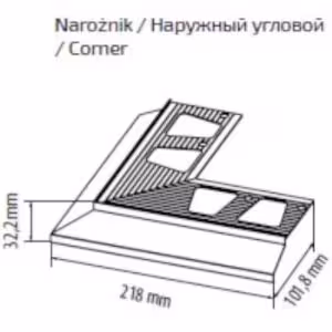 Obrazek Balkonowy profil okapowy narożnik brąz