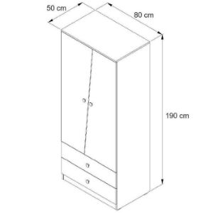 Obrazek Szafa Nero 01 80 – Szary Mat