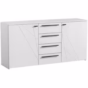 Obrazek Komoda Ksanti 2d4s Biały/Biały Połysk 11008640