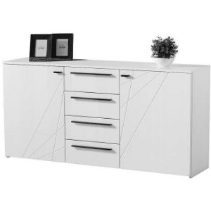 Obrazek Komoda Ksanti 2d4s Biały/Biały Połysk 11008640