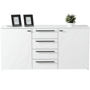 Obrazek Komoda Ksanti 2d4s Biały/Biały Połysk 11008640