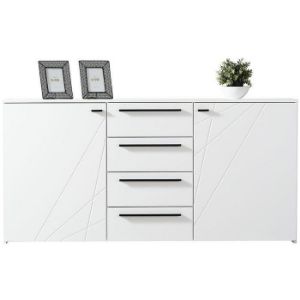 Obrazek Komoda Ksanti 2d4s Biały/Biały Połysk 11008640