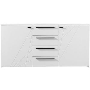 Obrazek Komoda Ksanti 2d4s Biały/Biały Połysk 11008640
