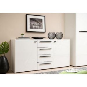 Obrazek Komoda Ksanti 2d4s Biały/Biały Połysk 11008640