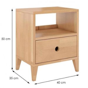 Obrazek Szafka nocna bukowa skandica sund/naturalny