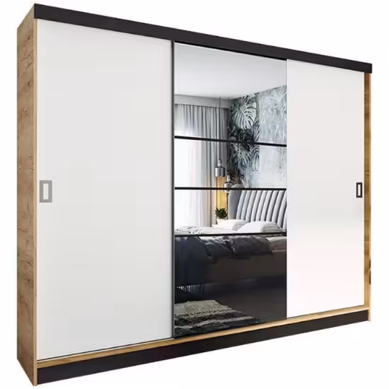 Obrazek Szafa Retro 200 6L craft/ front biały