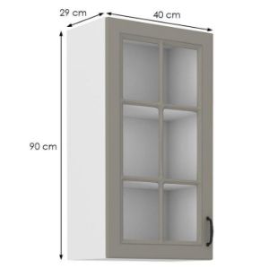 Obrazek Szafka kuchenna Stilo claygrey/biały 40gs/90 1f