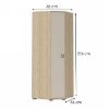 Obrazek Szafa narożna 3D3S Kiki PUG-BK/KI-01 beech/sand