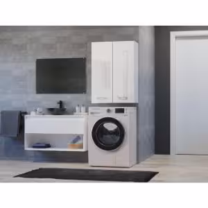 Obrazek Szafka nad pralkę Kara mini biały połysk