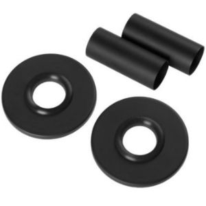 Obrazek Zestaw maskujący do podłączenia grzejnika czarny 