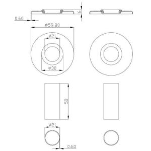 Obrazek Zestaw maskujący do podłączenia grzejnika czarny 
