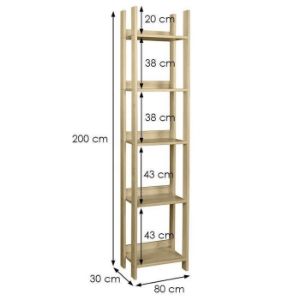 Obrazek Regał ażurowy 80 sosna surowa