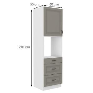 Obrazek Szafka kuchenna Stilo claygrey/biały 60dps/210 3s 1f