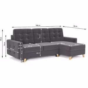 Obrazek Narożnik Vegas Fuego 166 drewno naturalne uniwersalny