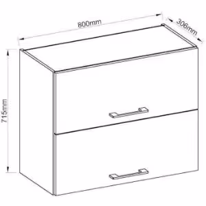 Obrazek Szafka kuchenna VIGO grafit mat 80GU-72 2F