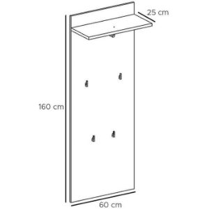 Obrazek Panel Gustavo TYPD dąb wellington/biały