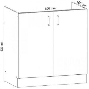 Obrazek Szafka kuchenna Sycylia  D80z biały/dąb lancelot