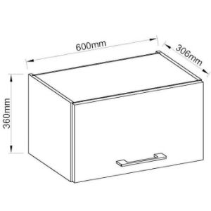 Obrazek Szafka kuchenna VIGO grafit mat 60GU-36 1F