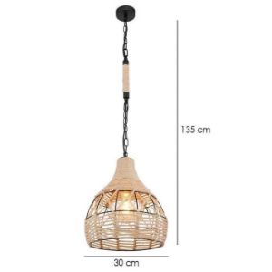 Obrazek Lampa 15671H czarno-beżowa LW1