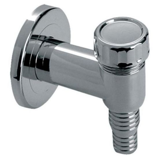 Obrazek Syfon chromowany do pralki lub zmywraki z zaworkiem