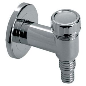 Obrazek Syfon chromowany do pralki lub zmywraki z zaworkiem